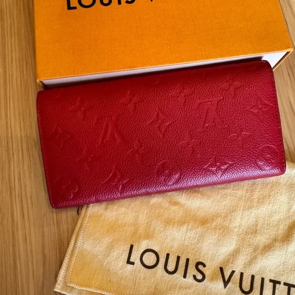 Louis Vuitton Emilie Wallet Cerise Cherry Empreinte Leather Spain w/ COA! - Picture 14 of 16